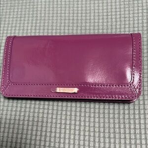 New Cole Haan Purple Leather Wallet